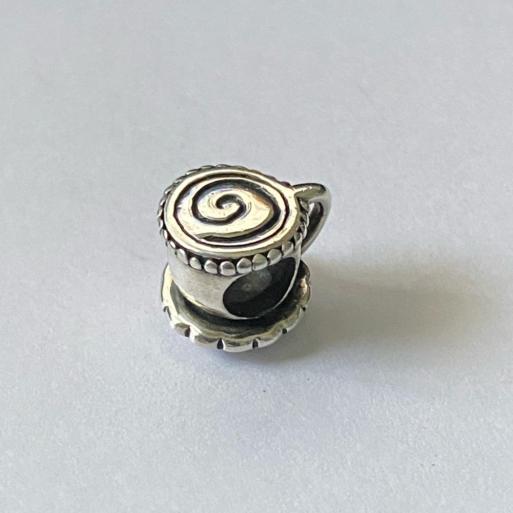 Sterling Silver Coffee Cup Tea Cup Charm